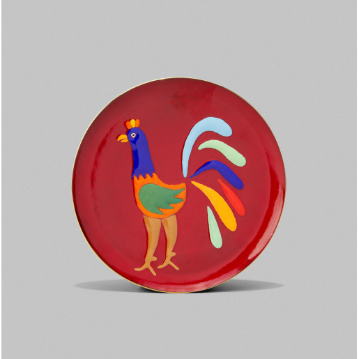 Plato con gallo