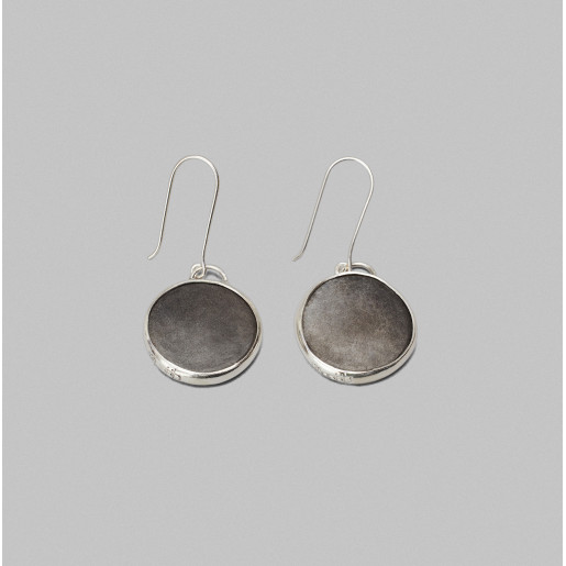 Bevel Black Earrings