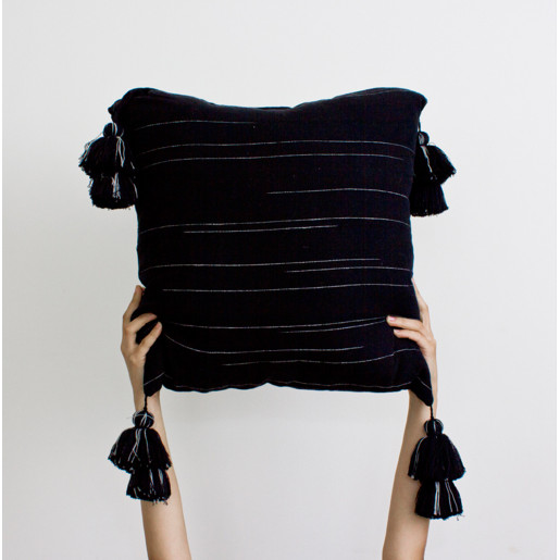 Black Cushion Cover with...