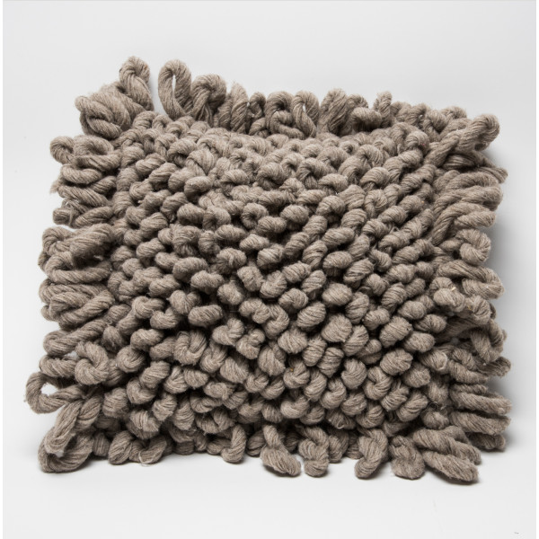 Gray Thick Loop Cushion