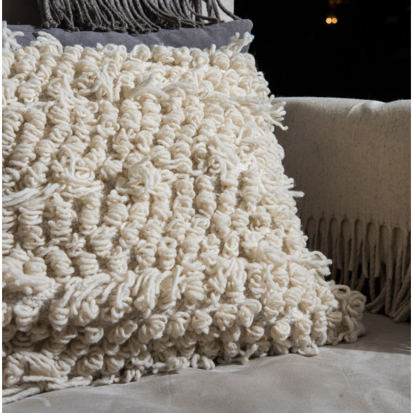 White Wool Cushion