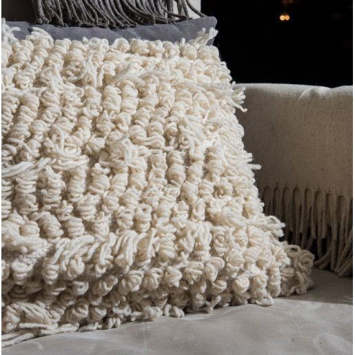 White Wool Cushion