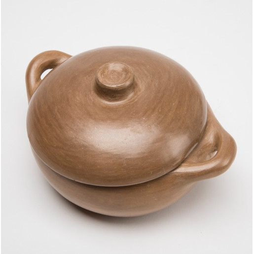 Cazuela beige chica con tapa