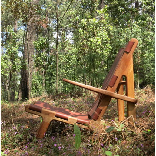Parota Wood Armchair with...