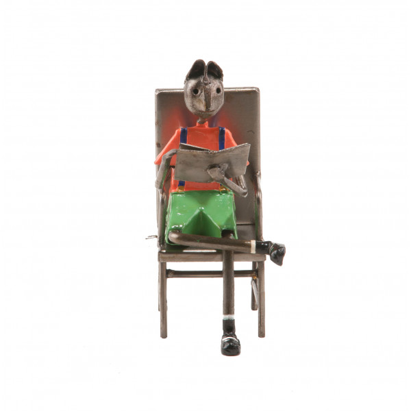 Child Reading a Book Sculpture
