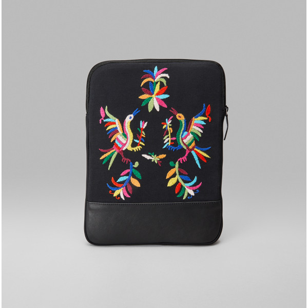 Black Embroidered Laptop...