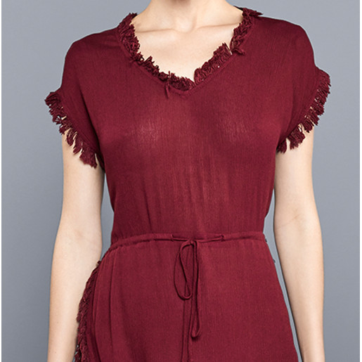 burgundy kaftan dress