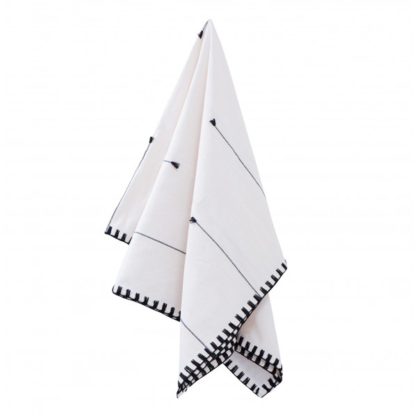 Embroidered Black-Edge Towel