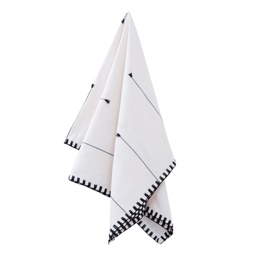 Embroidered Black-Edge Towel