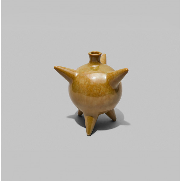 Bright Green Pottery Piñata