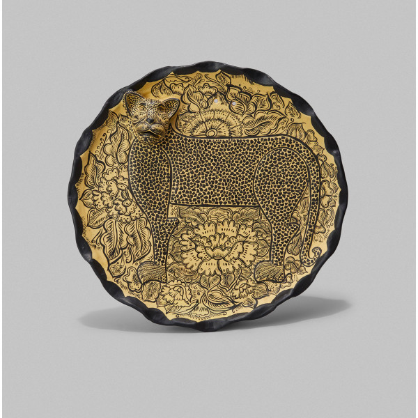 Clay Plate with Jaguar