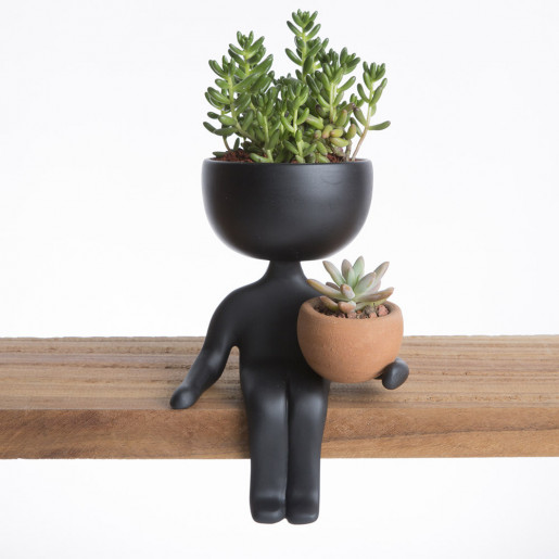 Black Robert Plant Pot