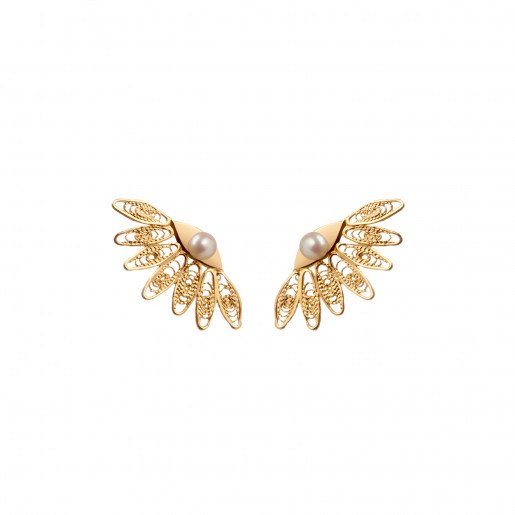 Filigree Earrings with Pearls