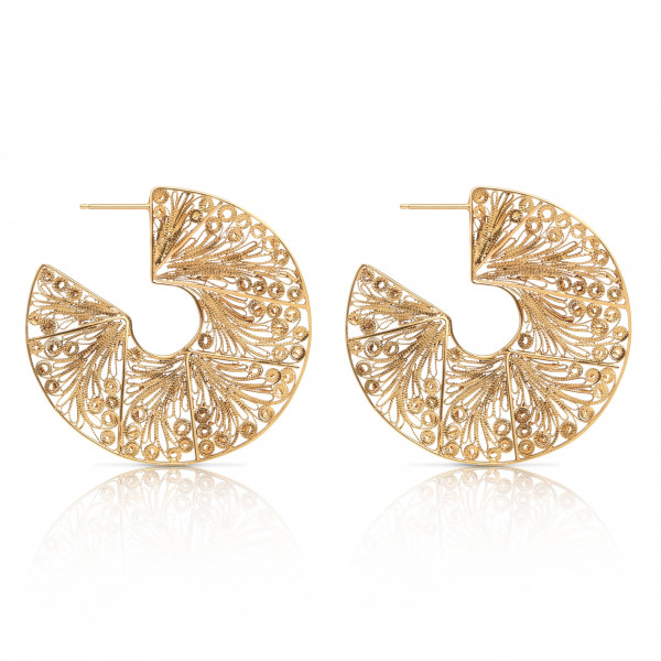 Large Filigree Hoop Earrings