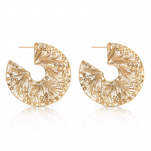 Large Filigree Hoop Earrings