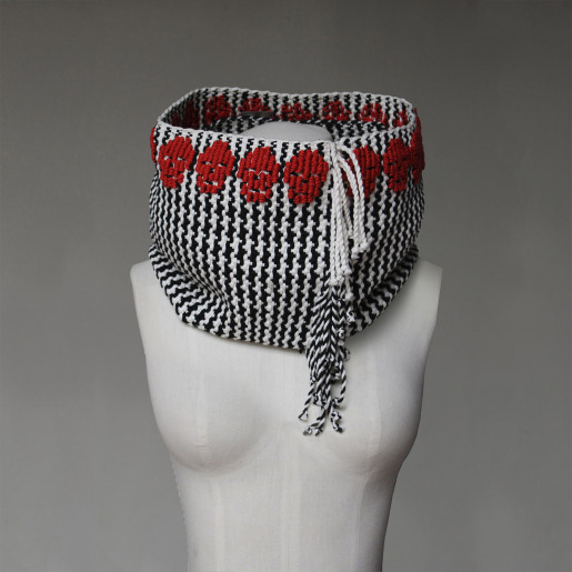 Hand-embroidered Cowl Scarf...