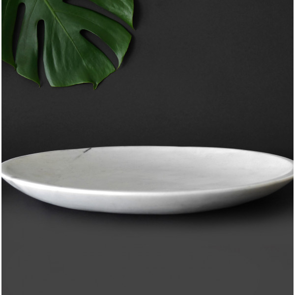 Tula White Marble Plate