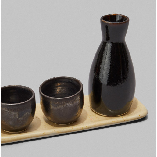 Malayas Sake Set Ideal para sake japonés Juego de sake japonés Cerámica hecha a mano Copa de vino de cerámica hecha a mano cerámica sake botella y 4 tazas 