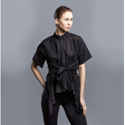 Blusa Cuadro M/C Negra